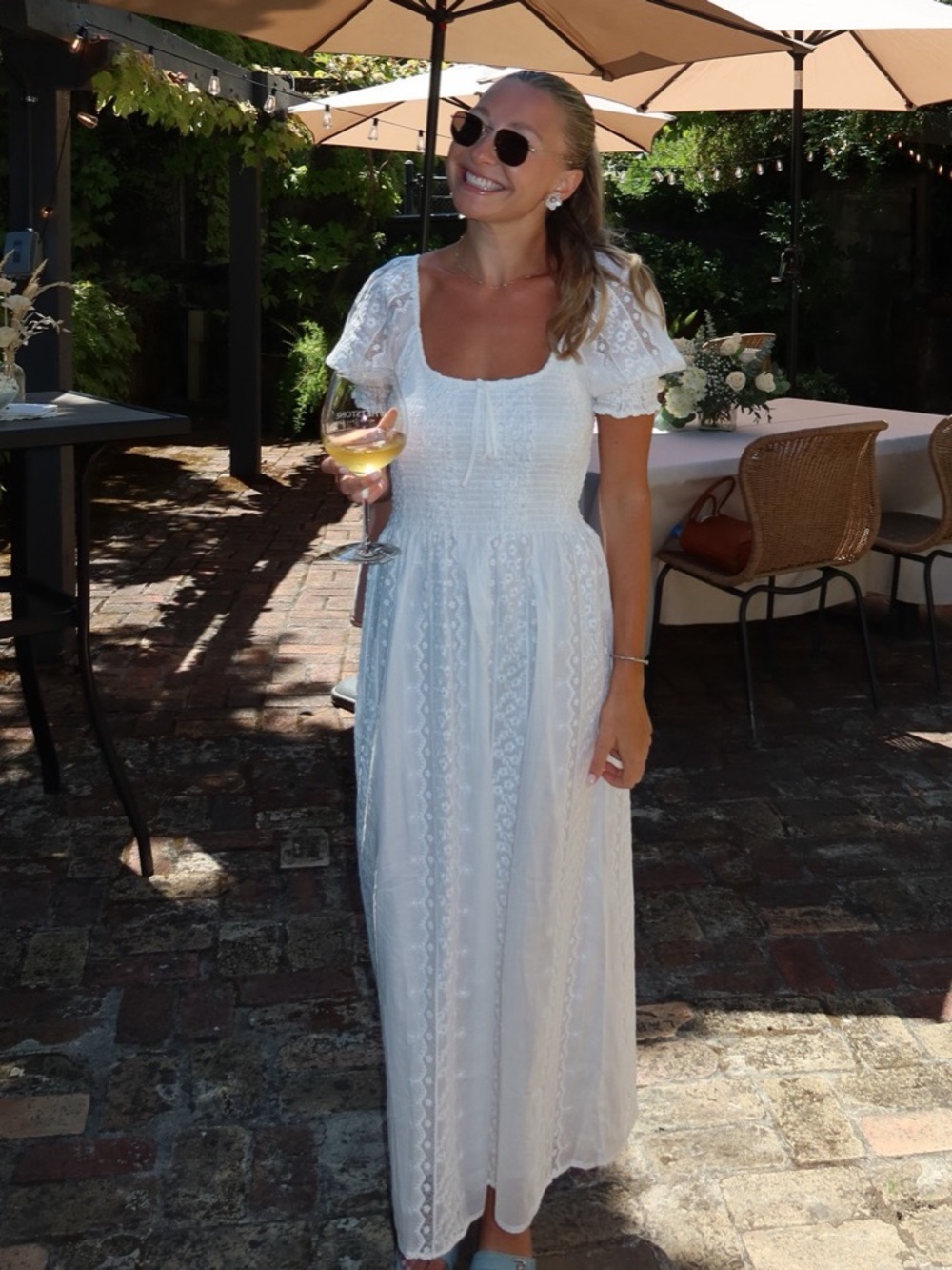 Hill House Madeline Nap Dress White Broderie Voile - Picture 2 of 5